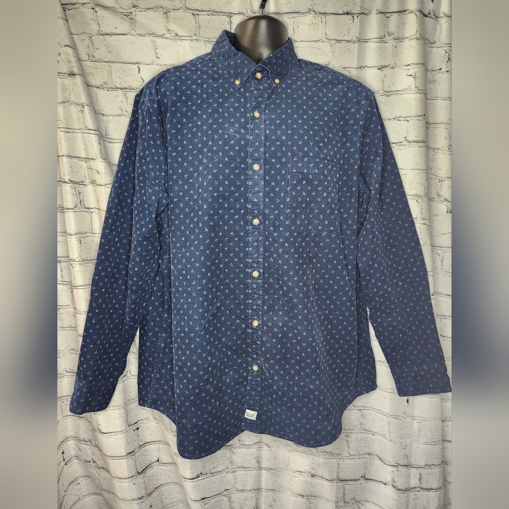 Vineyard Vines Men's Navy Corduroy Button Down Murray Shirt Size‎ XL
